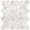 Msi Calacatta Cressa Hexagon SAMPLE Honed Marble Mesh-Mounted Mosaic Tile ZOR-MD-0478-SAM - alternate 1